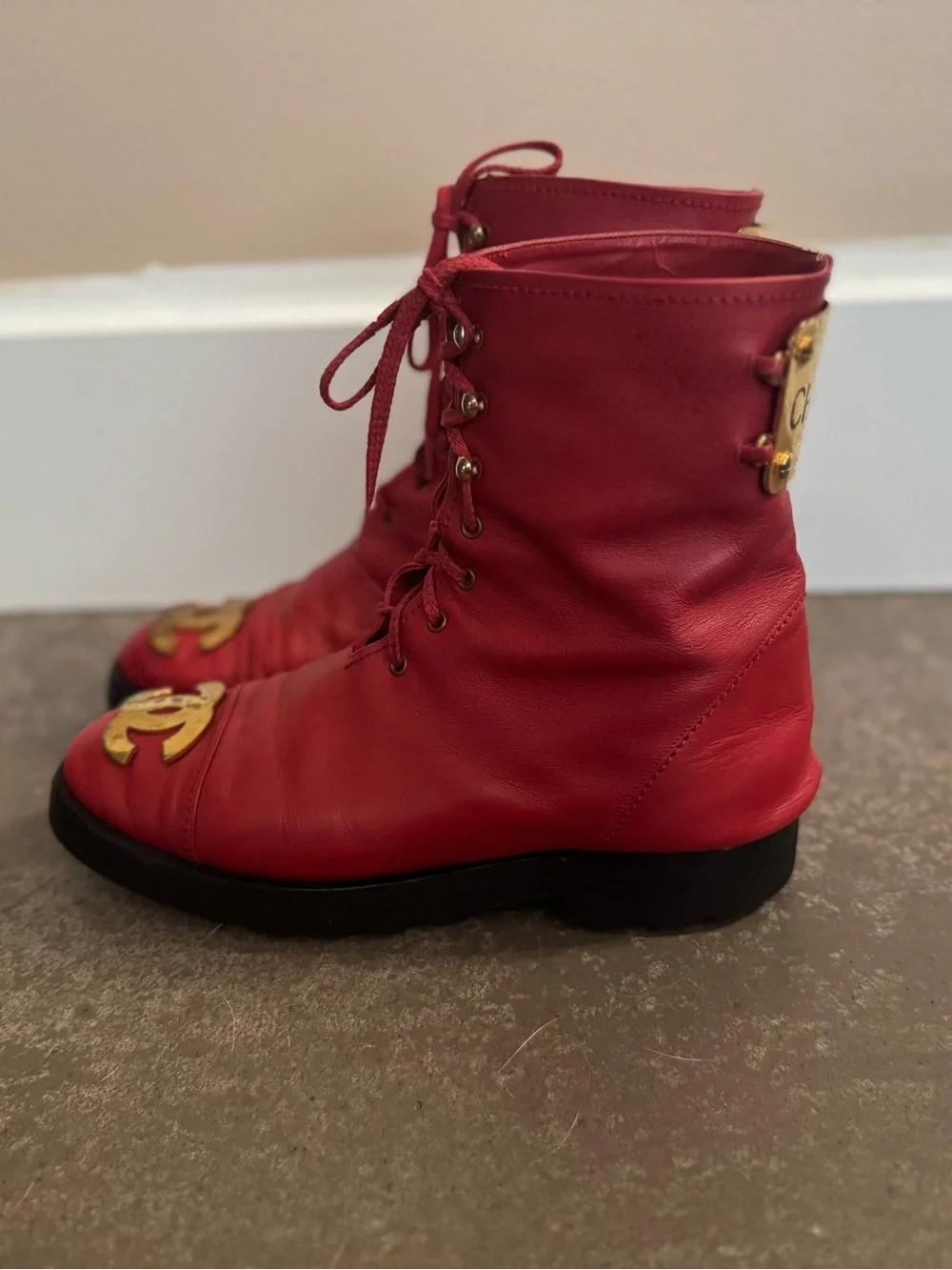 Chanel 1992 Runway Combat Boots – Size 37.5